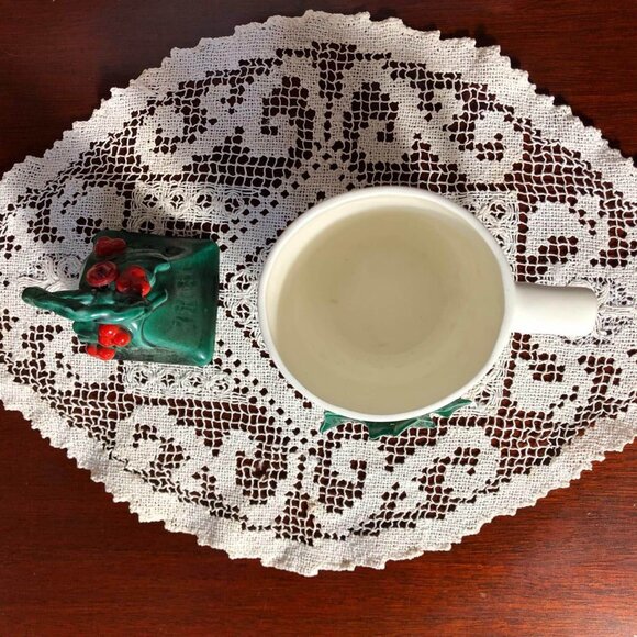 Lefton Holly Berry bell and white cup - Picture 5 of 8